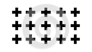 Grid of Plus Signs Geometric Background, Abstract Pattern Element, vector design Generative AI