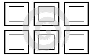 Black photo frame set