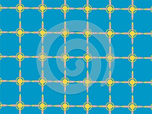Grid square on blue background photo