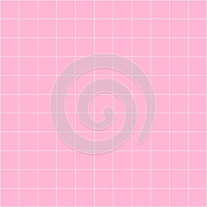 Grid square graph line full page on pink paper background, paper grid square graph line texture of note book blank, grid line