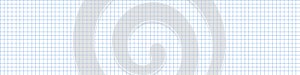Grid square line background for notebook. Seamless pattern empty blue squared grid texture. Vector illustration