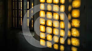 A Grid of Sunlight Shining Through a Window