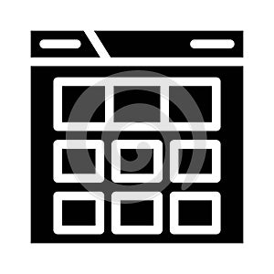 grid system ux ui design glyph icon vector illustration