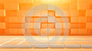 Grid Texture in Light Orange Colors. Futuristic Background