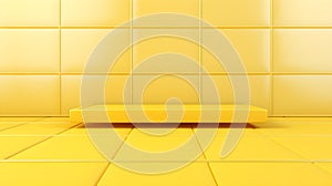 Grid Texture in Light Yellow Colors. Futuristic Background