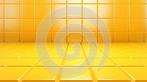 Grid Texture in Yellow Colors. Futuristic Background