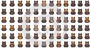 Collection of Backpacks: Vector Illustration