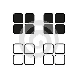 Grid view button. Vector illustration. EPS 10.
