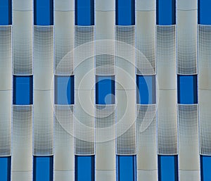 Gridded facade