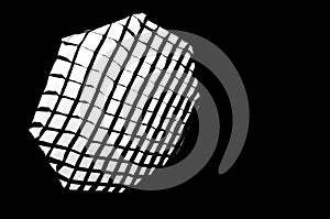 A gridded octabox strobe light