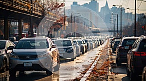 Gridlocked Metropolis: The Battle with Traffic Congestion photo