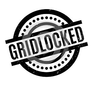 Gridlocked rubber stamp photo