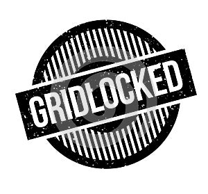 Gridlocked rubber stamp photo