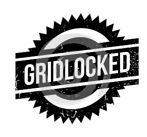 Gridlocked rubber stamp photo