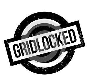 Gridlocked rubber stamp photo