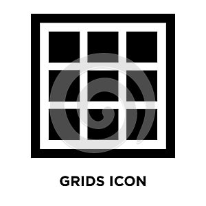 Grids icon vector isolated on white background, logo concept of photo