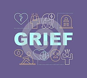 Grief word concepts banner photo