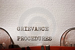 Grievance procedures concept