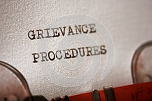 Grievance procedures concept