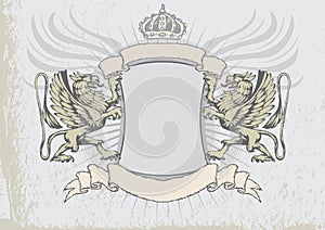 Griffin heraldry shield