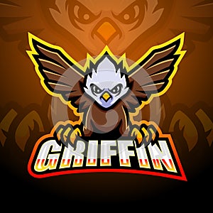 Griffin mascot esport logo design