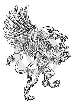 Griffon Rampant Gryphon Coat Of Arms Crest Mascot