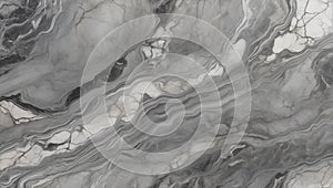 Grigio Carnico Marble Modernity: Sleek Gray Background with White Veining. AI Generate