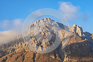 Grigna mountain at sunset