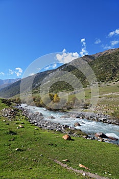 Grigorievskoe gorge landscape. Kyrgyzstan