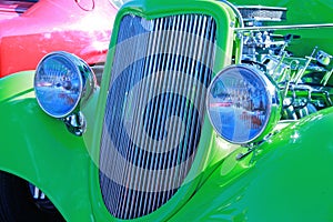 Grill of antique car