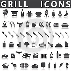 Grill Or Barbecue Icons