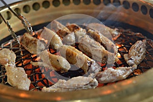 Grill chicken wings