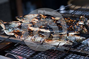 Grill eels at kyoto japan