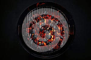 Grill Filled With Various Food Items Cooking on Grate