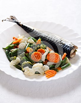 Grill Fish with Vegetables