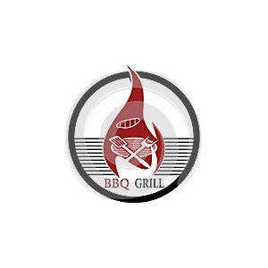 Grill Logo Illustrations & Vectors