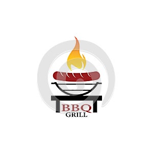 Grill Logo Illustrations & Vectors