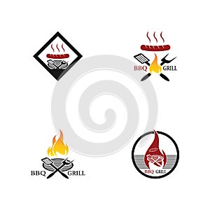 Grill Logo Illustrations & Vectors