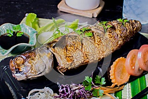 Grill Mackarel fish japanese food
