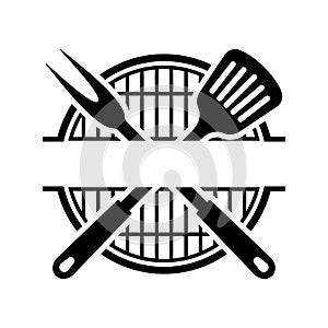 Grill master icon vector set. BBQ illustration sign collection. Grill menu symbol or logo.