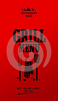 Grill menu.