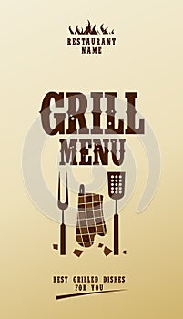 Grill menu.