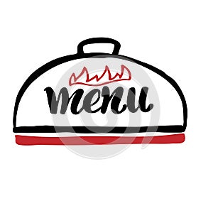 Grill menu logo. Design element for the design of promotional materials. Grill menu design. BBQ vector label isolated