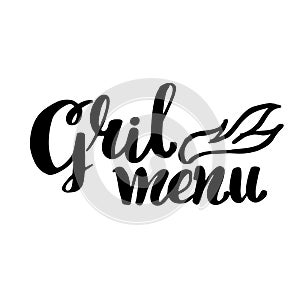 Grill menu logo. Design element for the design of promotional materials. Grill menu design. BBQ vector label isolated
