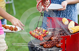 Grill party in a garden