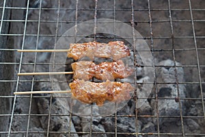 Grill pork in Thai stye in Thailand