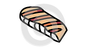 grill salmon color icon animation