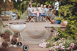 Grill in garden