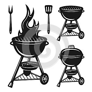 Grill set of vector objects and design elements