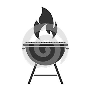 Grill. Simple icon. Flat style element for graphic design. Vector EPS10 illustration.
